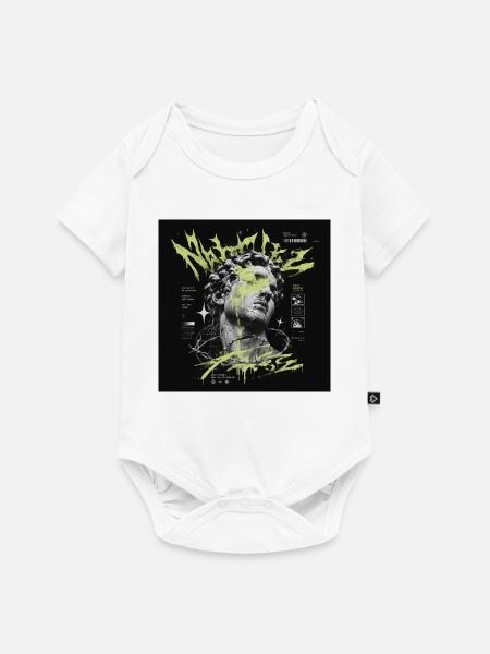 Neon Splatter Skulptur - Baby Premium Kurzarmbody - Weiß