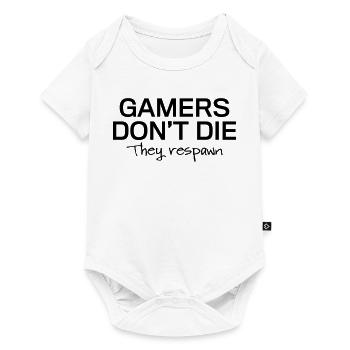 Gamers Don't Die Respawn T-Shirt - Body à manches courtes Premium Bébé - blanc - Devant
