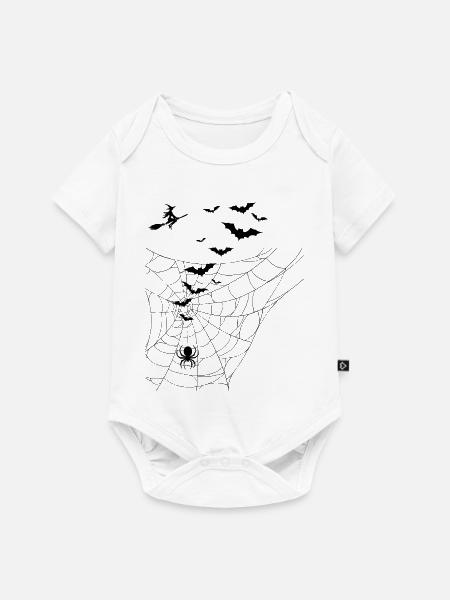 Grusel Halloween Design - Baby Premium Kurzarmbody - Weiß