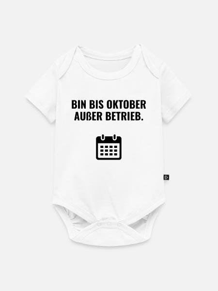 Bin bis Oktober außer Betrieb - Baby Premium Kurzarmbody - Weiß