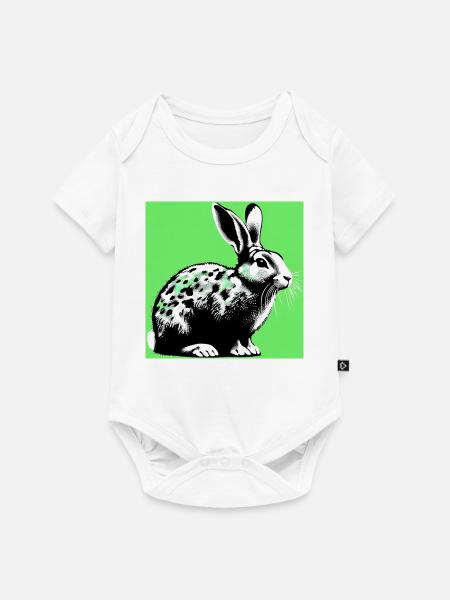Kaninchen - Baby Premium Kurzarmbody - Weiß