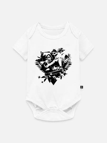 Skateboarder - Baby Premium Kurzarmbody - Weiß