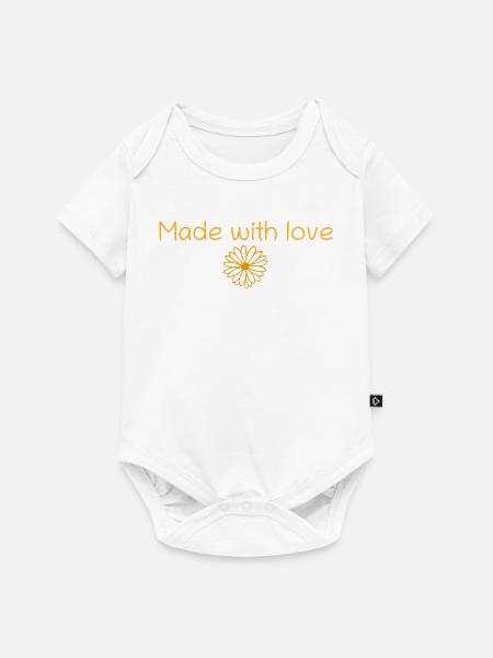 Made with love - Baby Premium Kurzarmbody - Weiß