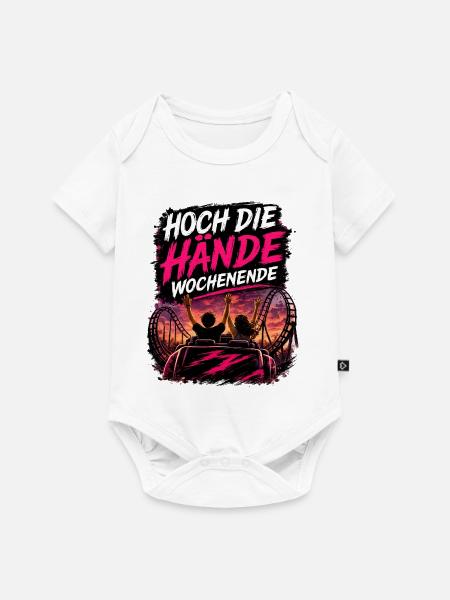 Kirmes-Merch „Wochenende“ - Baby Premium Kurzarmbody - Weiß