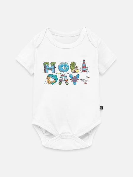 Holiday - Baby Premium Kurzarmbody - Weiß