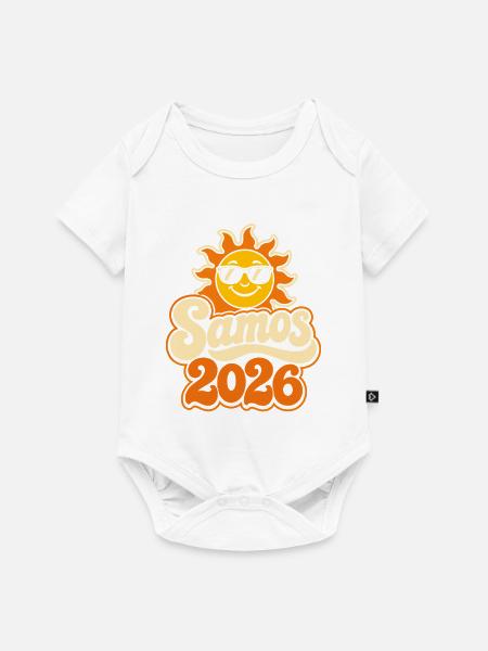 Samos Sonne 2026 Retro - Baby Premium Kurzarmbody - Weiß