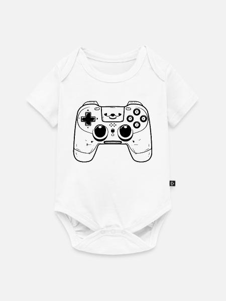 Gaming Controller Skizze - Baby Premium Kurzarmbody - Weiß