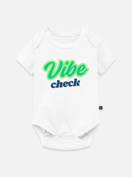 Vibe Check Neon Script - Baby Premium Kurzarmbody - Weiß
