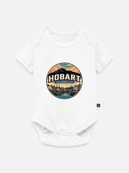 Retro Hobart Mount Wellington Reiseabzeichen - Baby Premium Kurzarmbody - Weiß