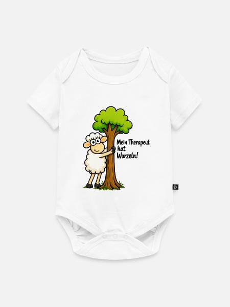 Wurzeltherapie Lamm - Baby Premium Kurzarmbody - Weiß