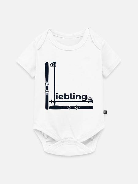 Ski Skifahrer Liebling - Baby Premium Kurzarmbody - Weiß