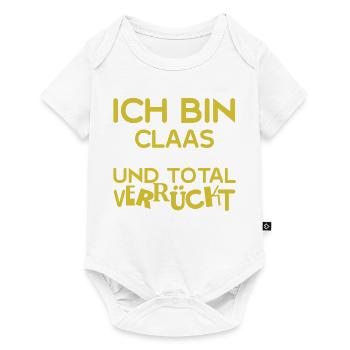Claas als Vorname - Baby Premium Kurzarmbody - Weiß - Vorne