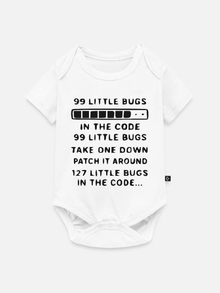 99 Kleine Bugs im Code - Baby Premium Kurzarmbody - Weiß