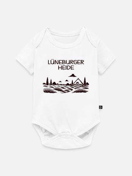 Lüneburger Heide - Baby Premium Kurzarmbody - Weiß