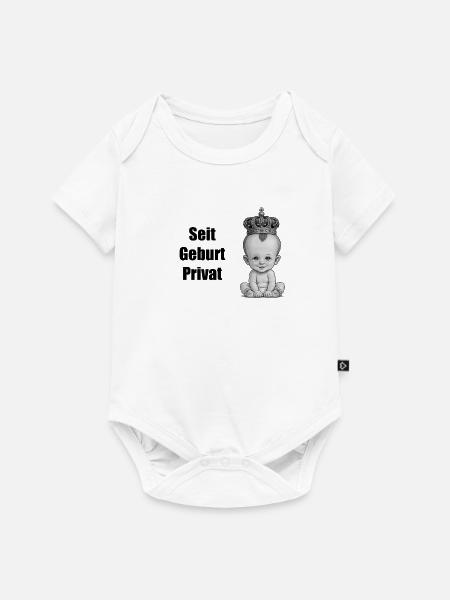 Seit Geburt Privat - Baby Premium Kurzarmbody - Weiß