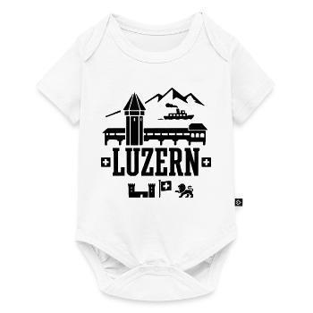 Monument de Lucerne – Chapel Bridge & Water Tower - Body à manches courtes Premium Bébé - blanc - Devant