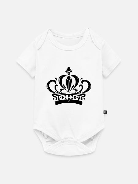 Krone - Baby Premium Kurzarmbody - Weiß