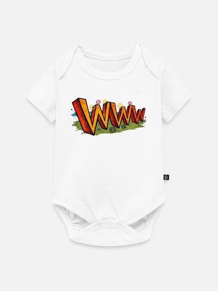 WWW Retro Internet-Typografie - Baby Premium Kurzarmbody - Weiß