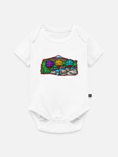 Vibrant Balloon Ridge Flucht - Baby Premium Kurzarmbody - Weiß