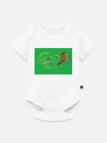 Grünes Gras - Baby Premium Kurzarmbody - Weiß
