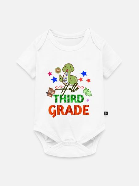 Grader Kinder für die dritte Klasse - Baby Premium Kurzarmbody - Weiß