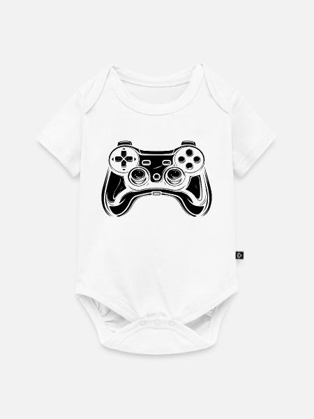 Gaming Controller Skizze - Baby Premium Kurzarmbody - Weiß