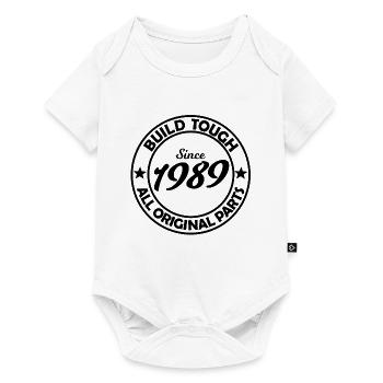 Zwei Sterne 1989 Silhouette - Baby Premium Kurzarmbody - Weiß - Vorne