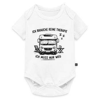 Vanlife Flucht Auszeit - Baby Premium Kurzarmbody - Weiß - Vorne