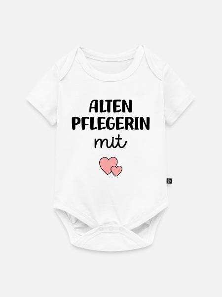Altenpflegerin mit Herz - Baby Premium Kurzarmbody - Weiß