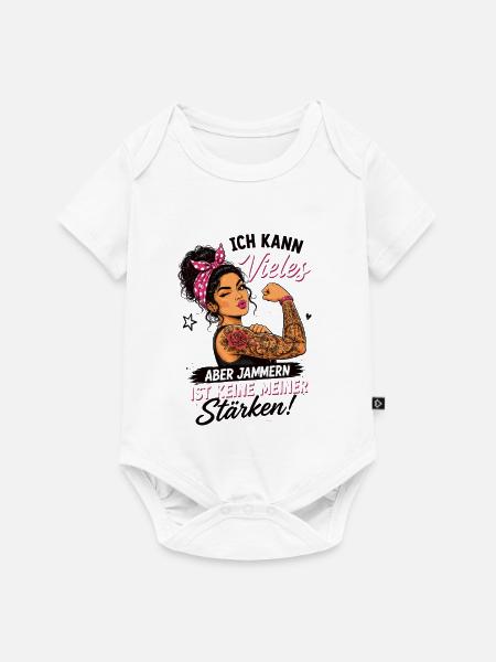 Starke Frau Frauenpower Spruch - Baby Premium Kurzarmbody - Weiß