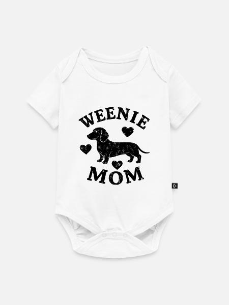 Wiener Mom Dachshund Love - Baby Premium Kurzarmbody - Weiß