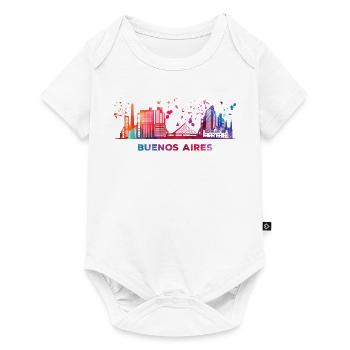 Portenos Skyline Buenos Aires - Baby Premium Kurzarmbody - Weiß - Vorne