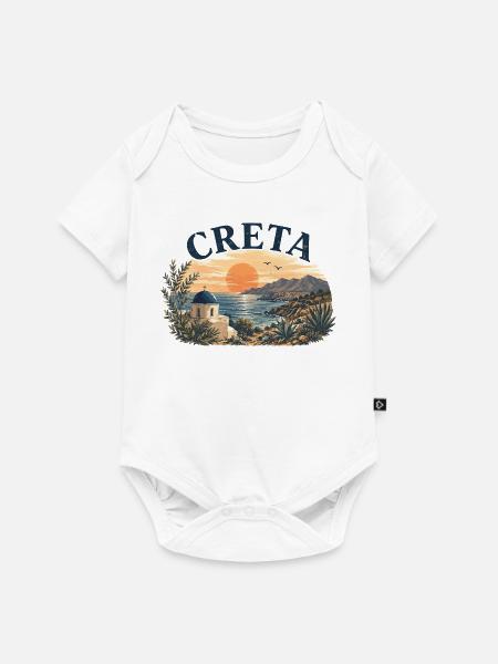 Creta Sonnenuntergang Küste - Baby Premium Kurzarmbody - Weiß