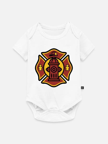 Loeschzug Wappen Hydrant Icon - Baby Premium Kurzarmbody - Weiß