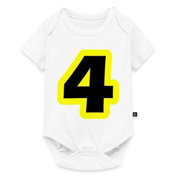 4 Symbole numérique - Body à manches courtes Premium Bébé - blanc - Devant