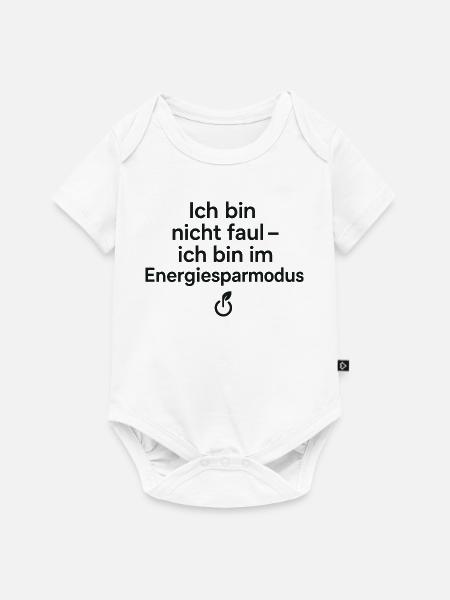 Ich bin im Energiesparmodus - Baby Premium Kurzarmbody - Weiß