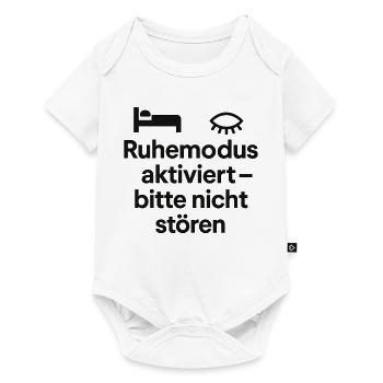 Ruhemodus aktiviert – bitte nicht stören - Baby Premium Kurzarmbody - Weiß - Vorne