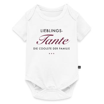 LieblingsTante Eleganz - Baby Premium Kurzarmbody - Weiß - Vorne