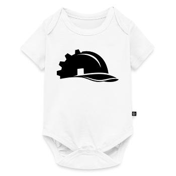 Casque et maison pour ouvriers du bâtiment - Body à manches courtes Premium Bébé - blanc - Devant