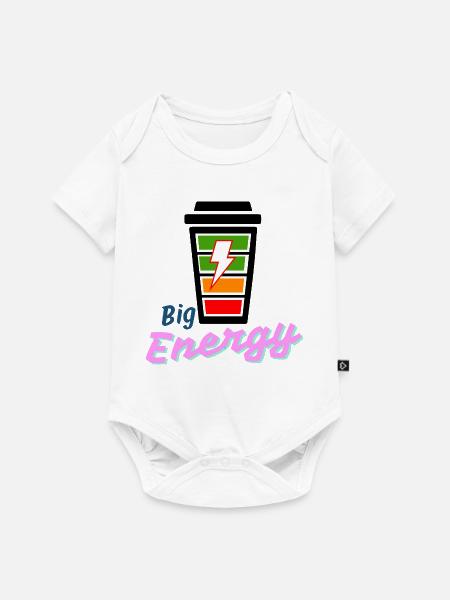 Big Energy Neon Lightning-Logo - Baby Premium Kurzarmbody - Weiß