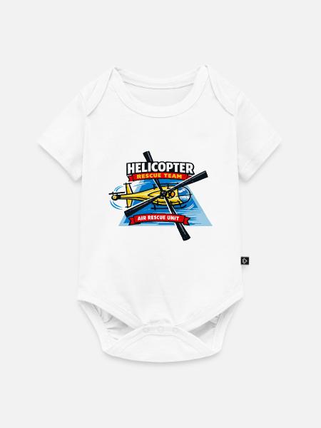 Emblem des Hubschrauberrettungsteams - Baby Premium Kurzarmbody - Weiß