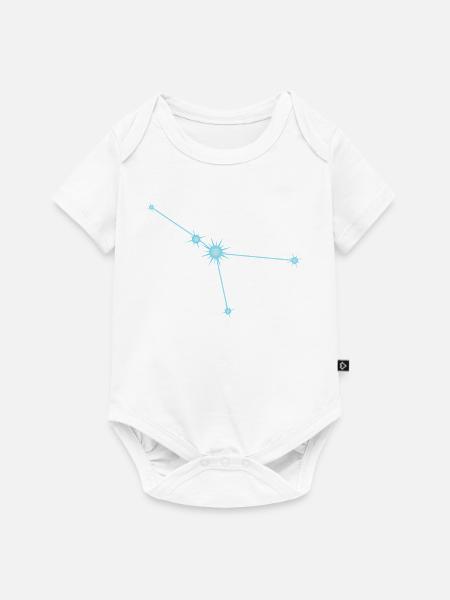 Krebsstern, Sternbild, Sternzeichen, Pastellblau - Baby Premium Kurzarmbody - Weiß