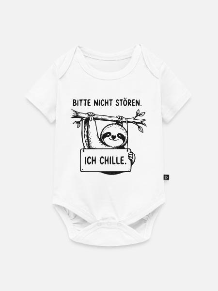 Ich Chille Sloth Sign - Baby Premium Kurzarmbody - Weiß
