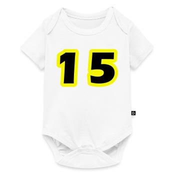 Symbole numérique 15 - Body à manches courtes Premium Bébé - blanc - Devant