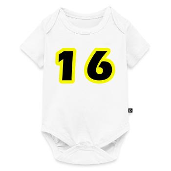 Symbole numérique 16 - Body à manches courtes Premium Bébé - blanc - Devant