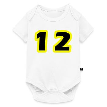12 Symbole numérique - Body à manches courtes Premium Bébé - blanc - Devant