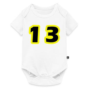 Symbole numérique 13 - Body à manches courtes Premium Bébé - blanc - Devant