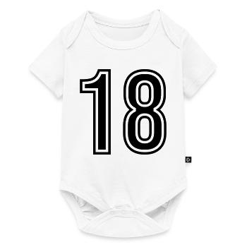 18 Number symbol - Baby Premium short-sleeve bodysuit - white - Front