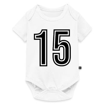 Symbole numérique 15 - Body à manches courtes Premium Bébé - blanc - Devant