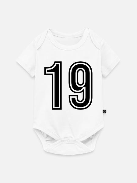 19 Zahl symbol - Baby Premium Kurzarmbody - Weiß